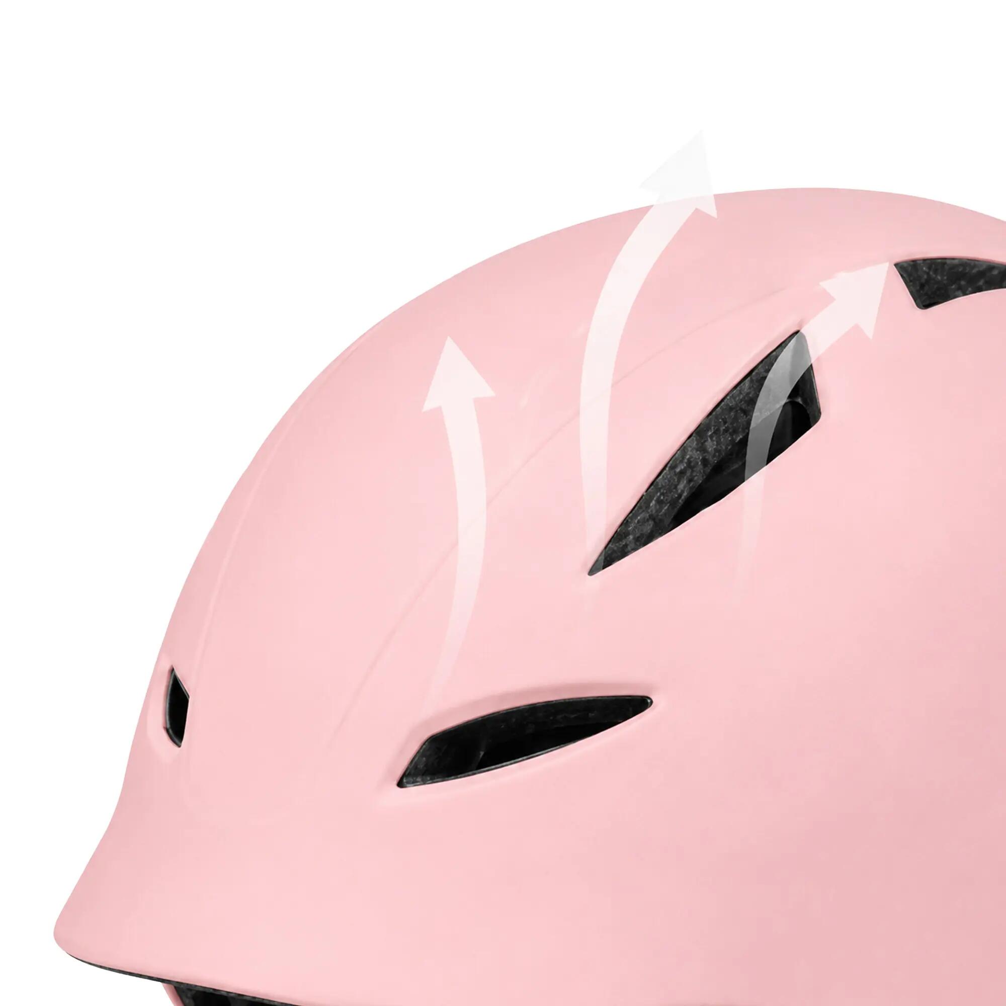 Deryan Casco per Bambini - Casco Protettivo - Taglia M - Rosa 4/5