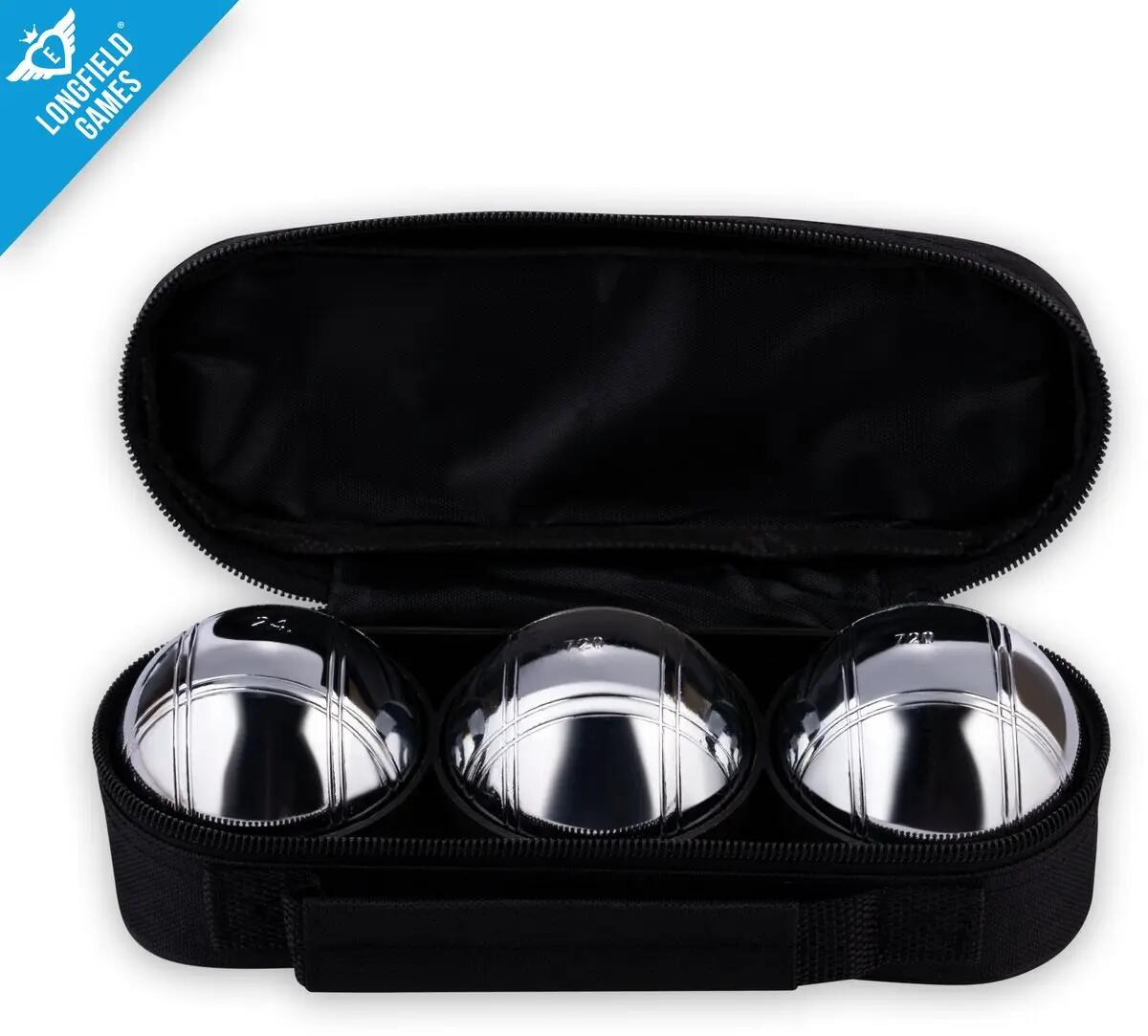 Sportec Set de pétanque en sac - 3 boules 3/4