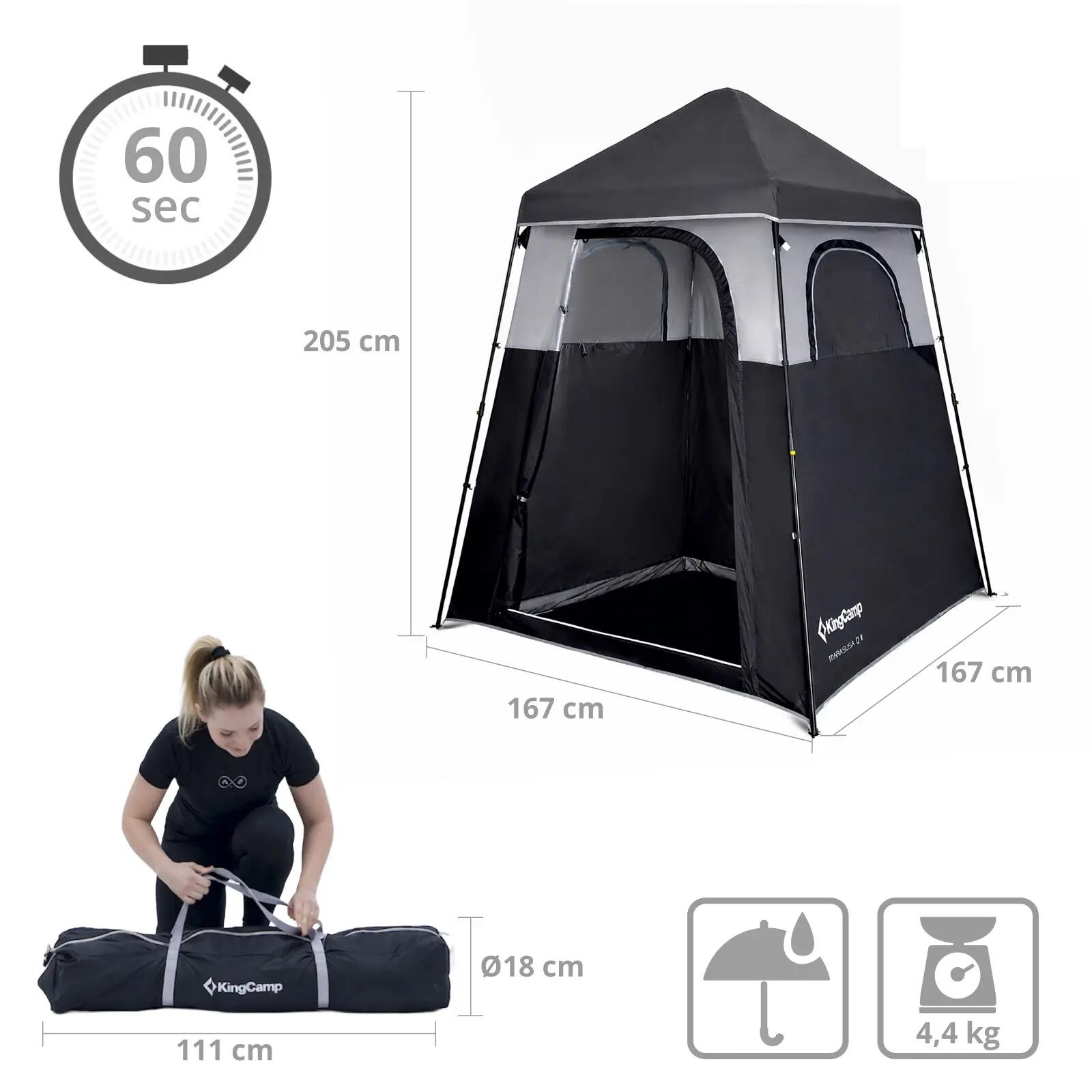 Tienda ducha Marasusa Q Camping Tienda vestuario WC Tienda aseo 2 personas 2/7