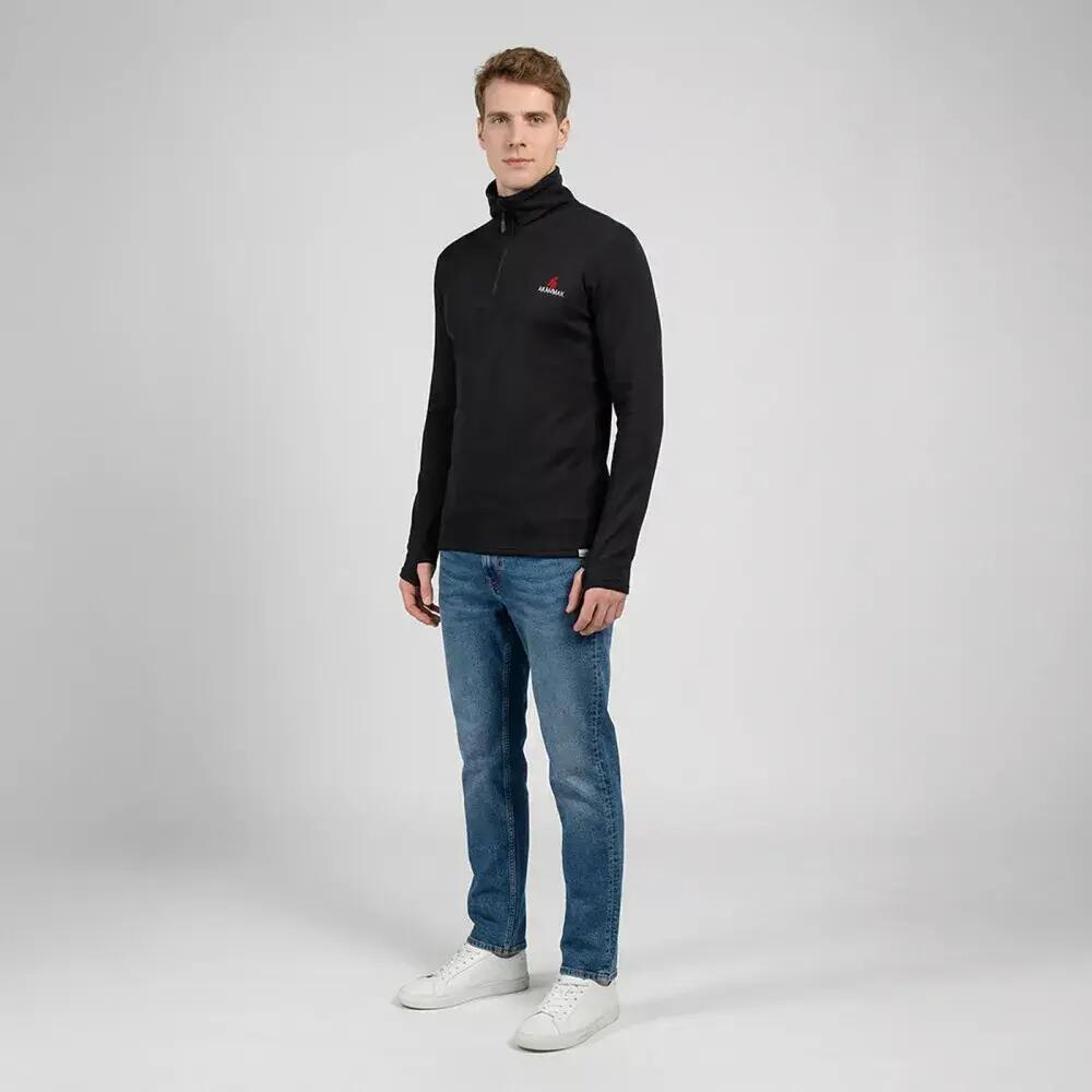 Pull de Randonnée homme Thermique PIKA Noir 3/3