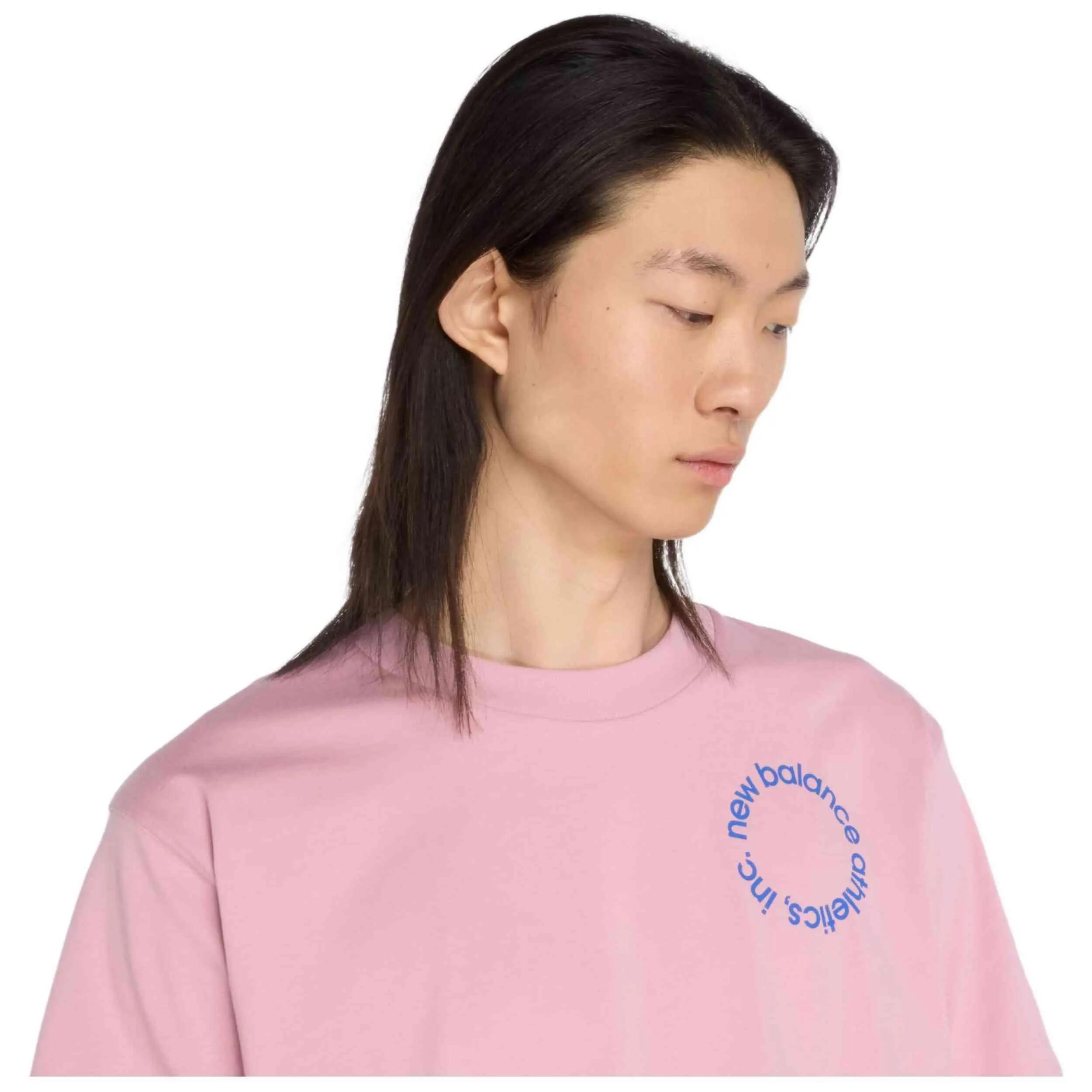 T-shirt met korte mouwen New balance model MT53926PTF voor vrouwen 4/5