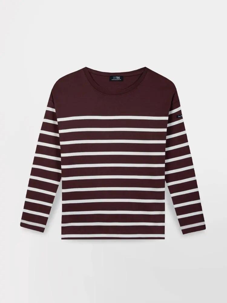 T-shirt manches longues - femme - Synagot - bordeaux 5/5