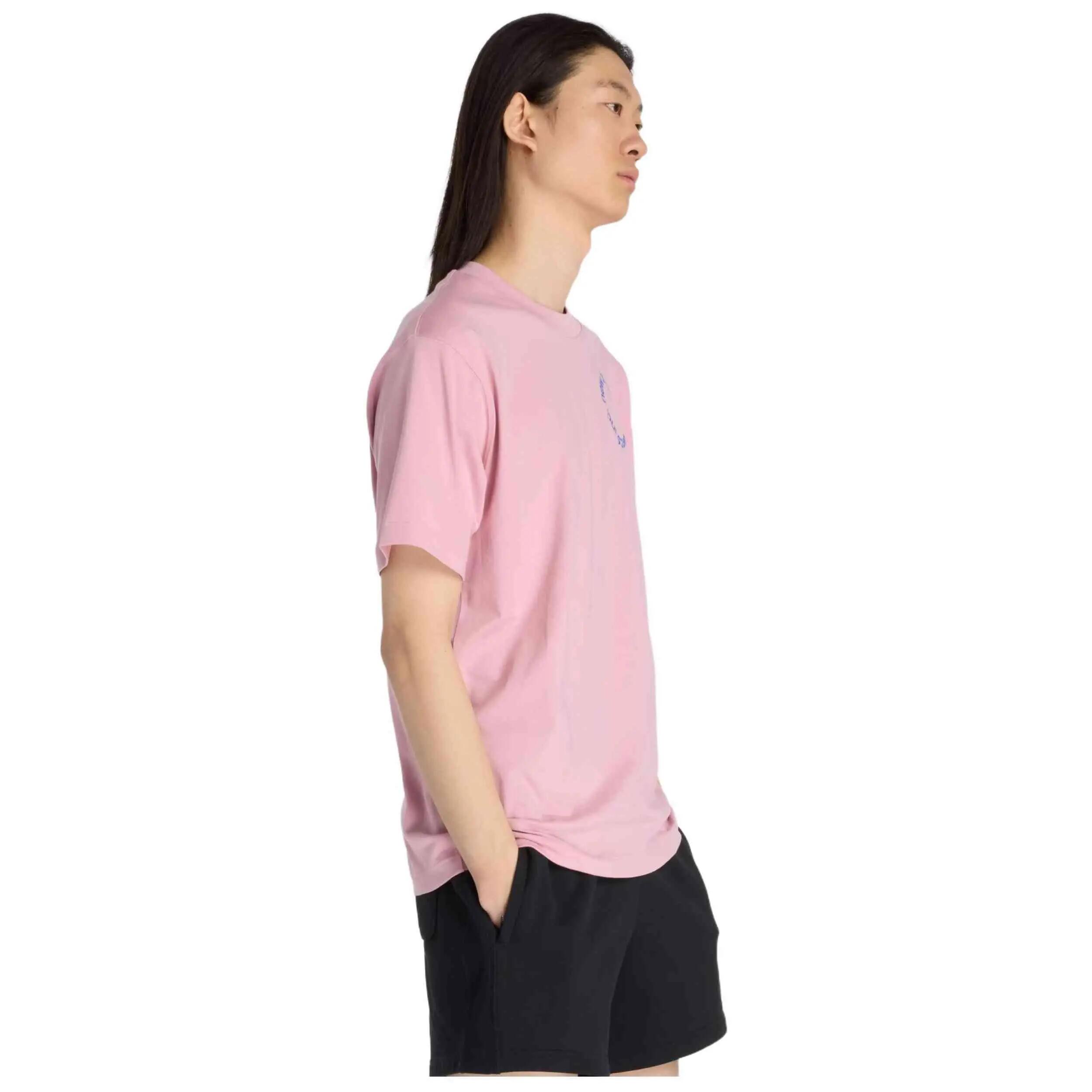 T-shirt met korte mouwen New balance model MT53926PTF voor vrouwen 3/5