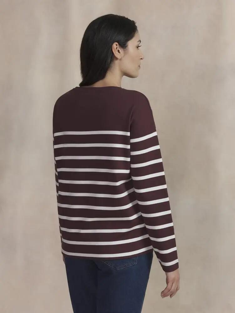 T-shirt manches longues - femme - Synagot - bordeaux 4/5