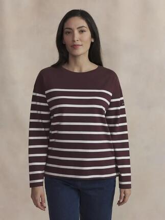 T-shirt femme oversize manches longues YANNATEE Synagot rouge