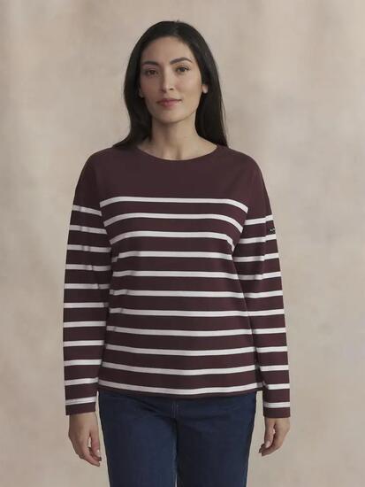 T-shirt femme oversize manches longues YANNATEE Synagot rouge