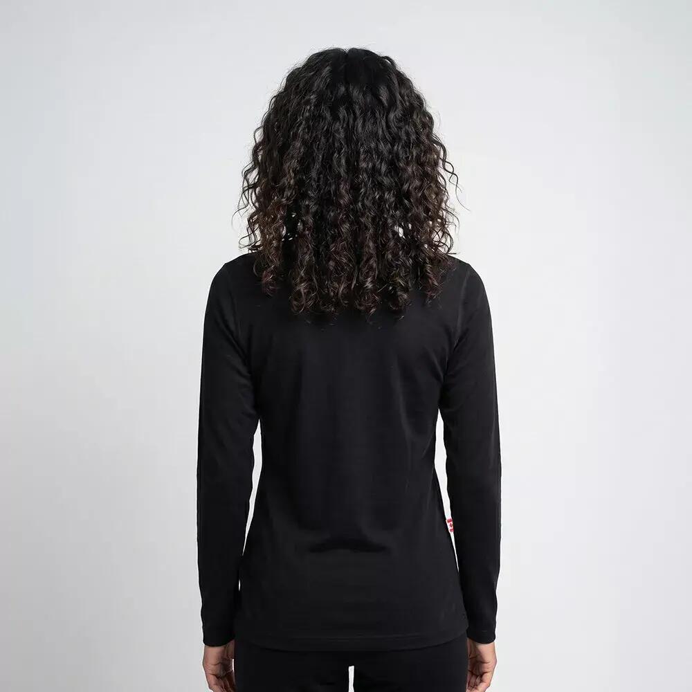 T-shirt de Randonnée femme Thermique TEKA Noir 2/3
