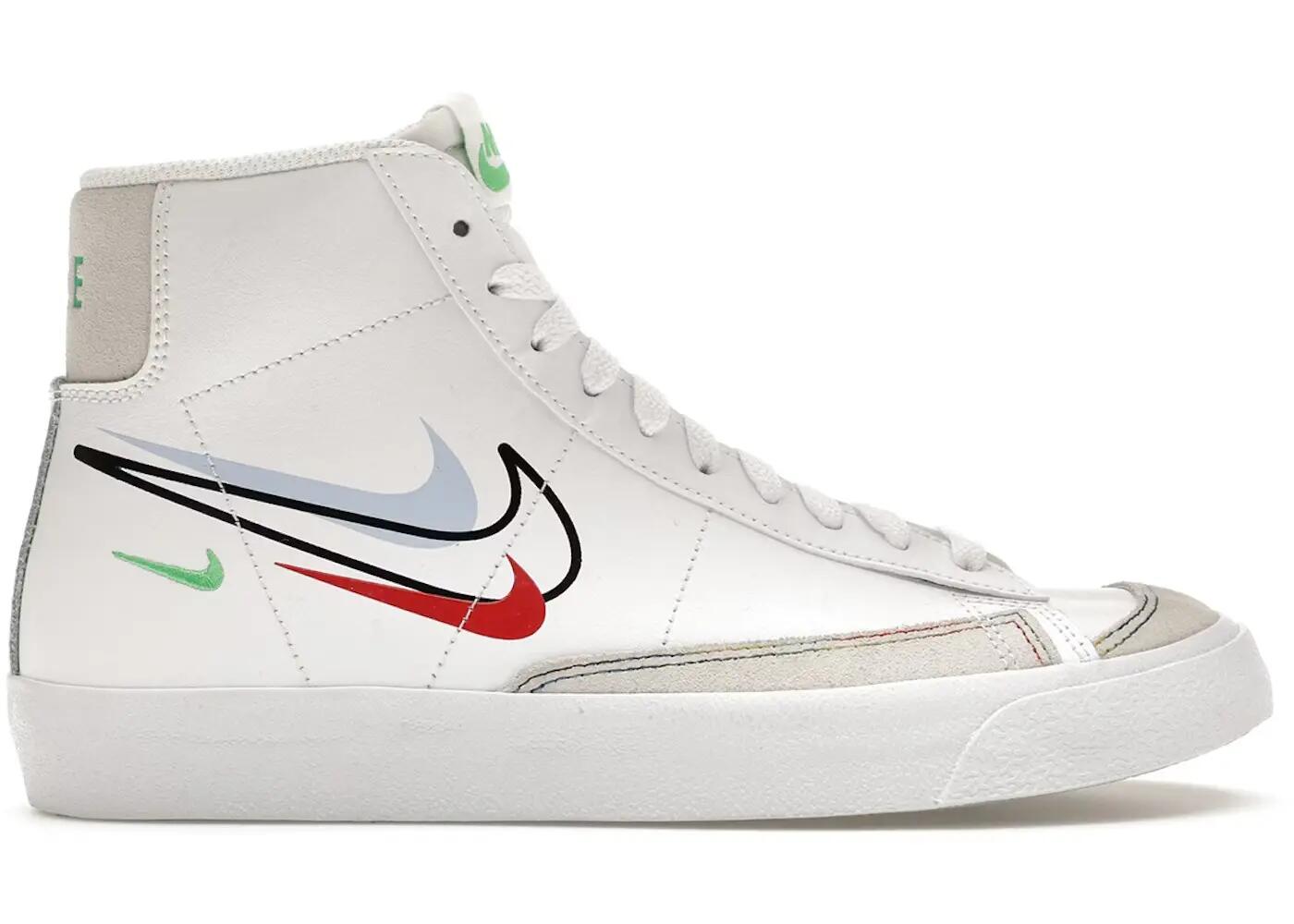 Nike Blazer Mid 77 Swoosh Pack (GS) - Kids Black/Yellow/Purple 1/3