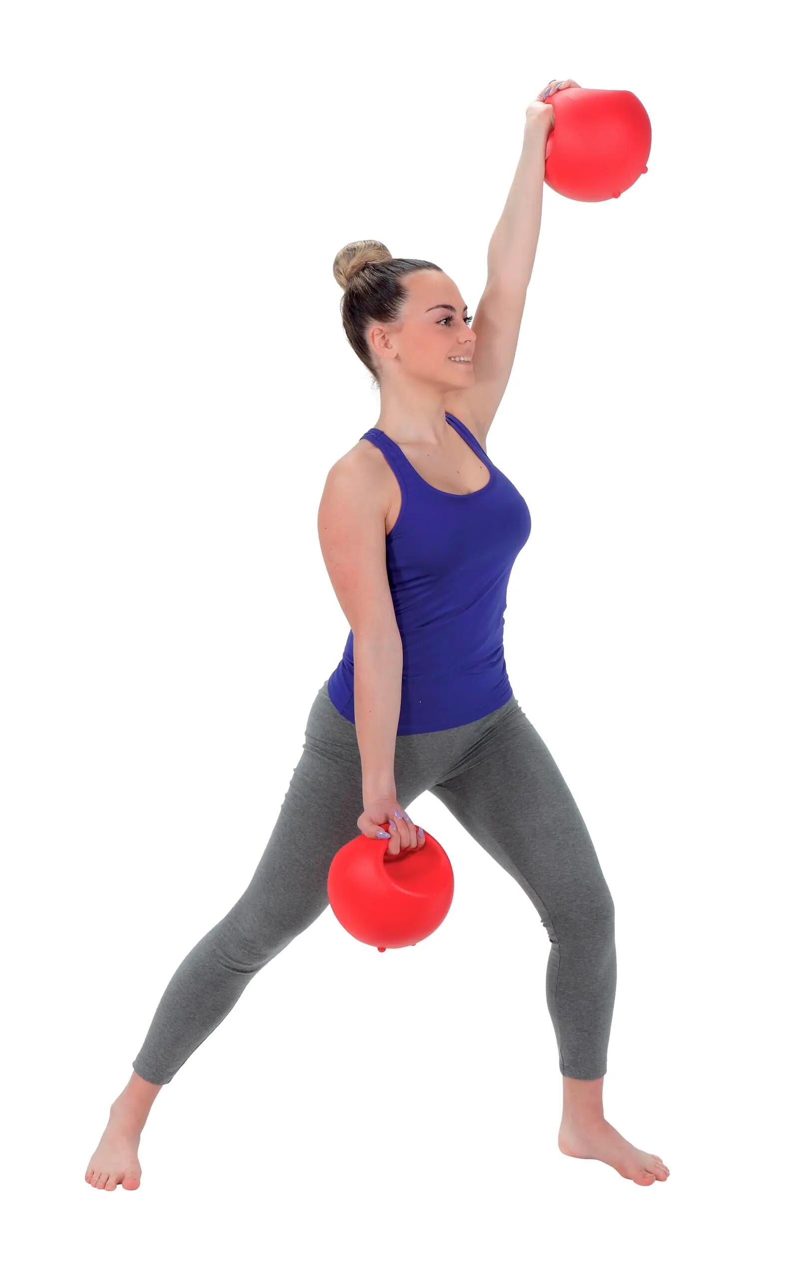 Gymnic Training Bowl Set 2 palle mediche riempibili Ø 18 cm rosse 6/7