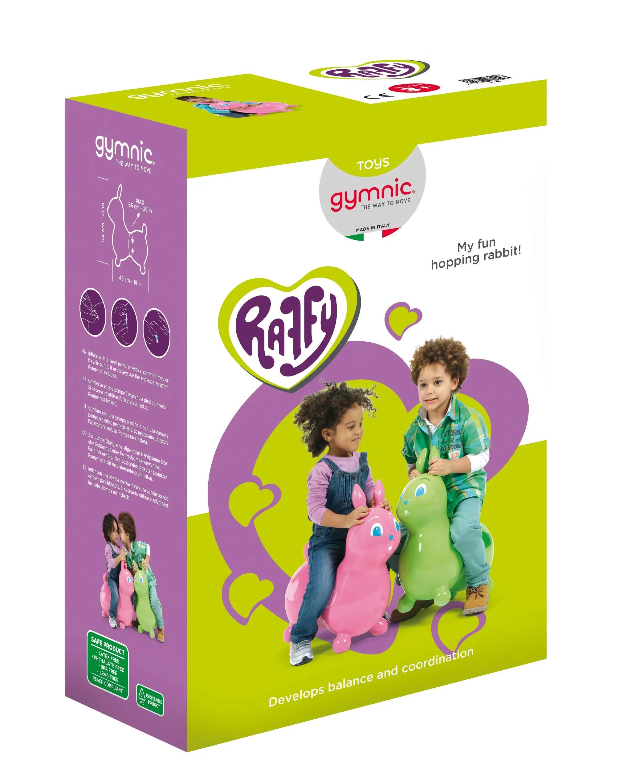 Gymnic Raffy Giraffa gonfiabile cavalcabile verde lime 8/9
