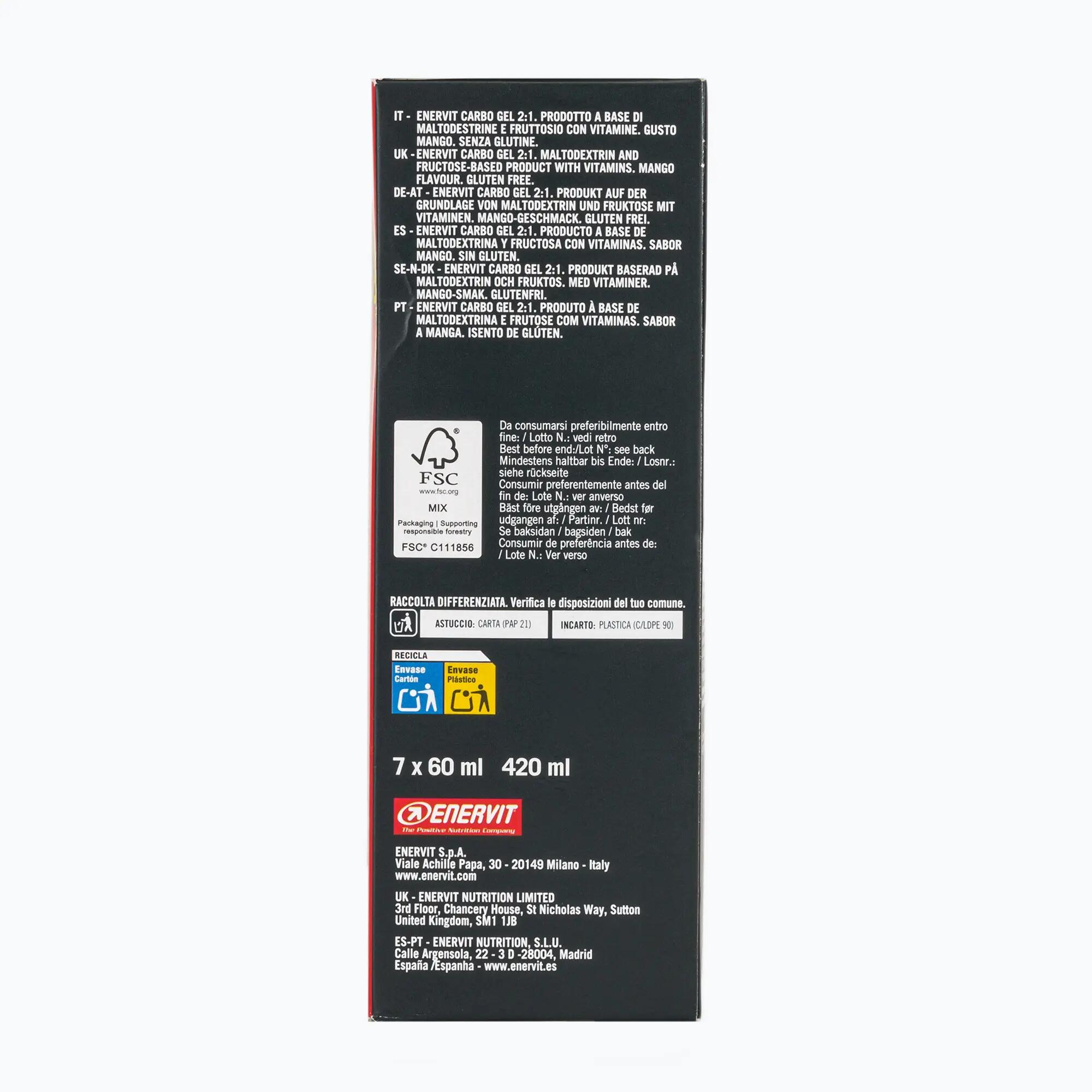 Set di gel energetici Enervit Carbo Gel C2:1Pro 7 pz. x 60 4/5