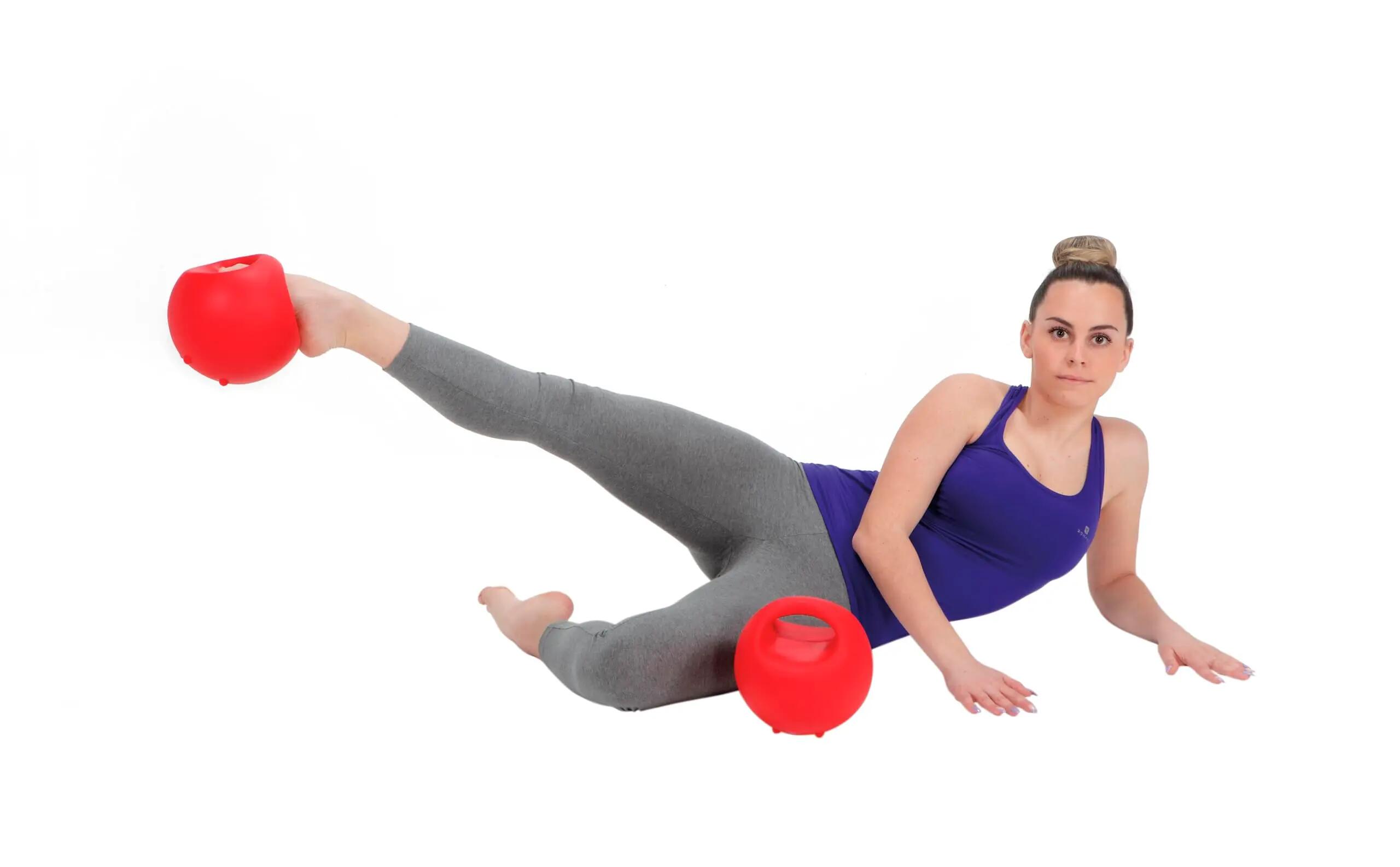 Gymnic Training Bowl Set 2 palle mediche riempibili Ø 18 cm rosse 5/7