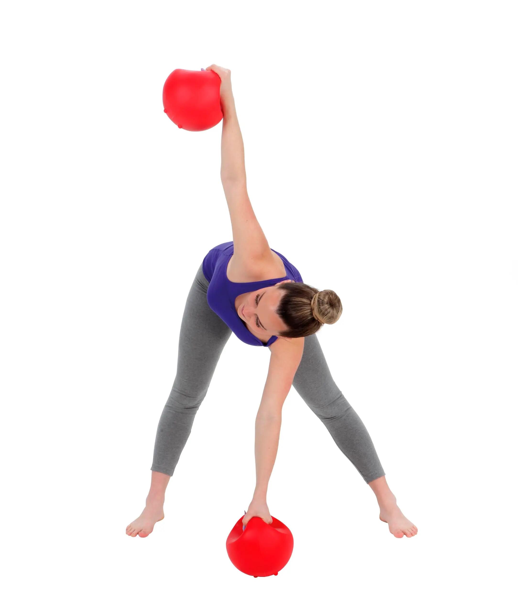 Gymnic Training Bowl Set 2 palle mediche riempibili Ø 18 cm rosse 3/7