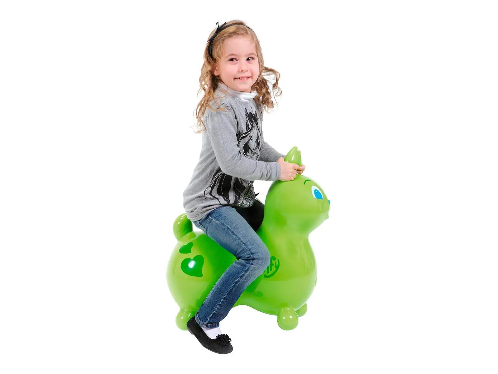 Gymnic Raffy Giraffa gonfiabile cavalcabile verde lime 3/9