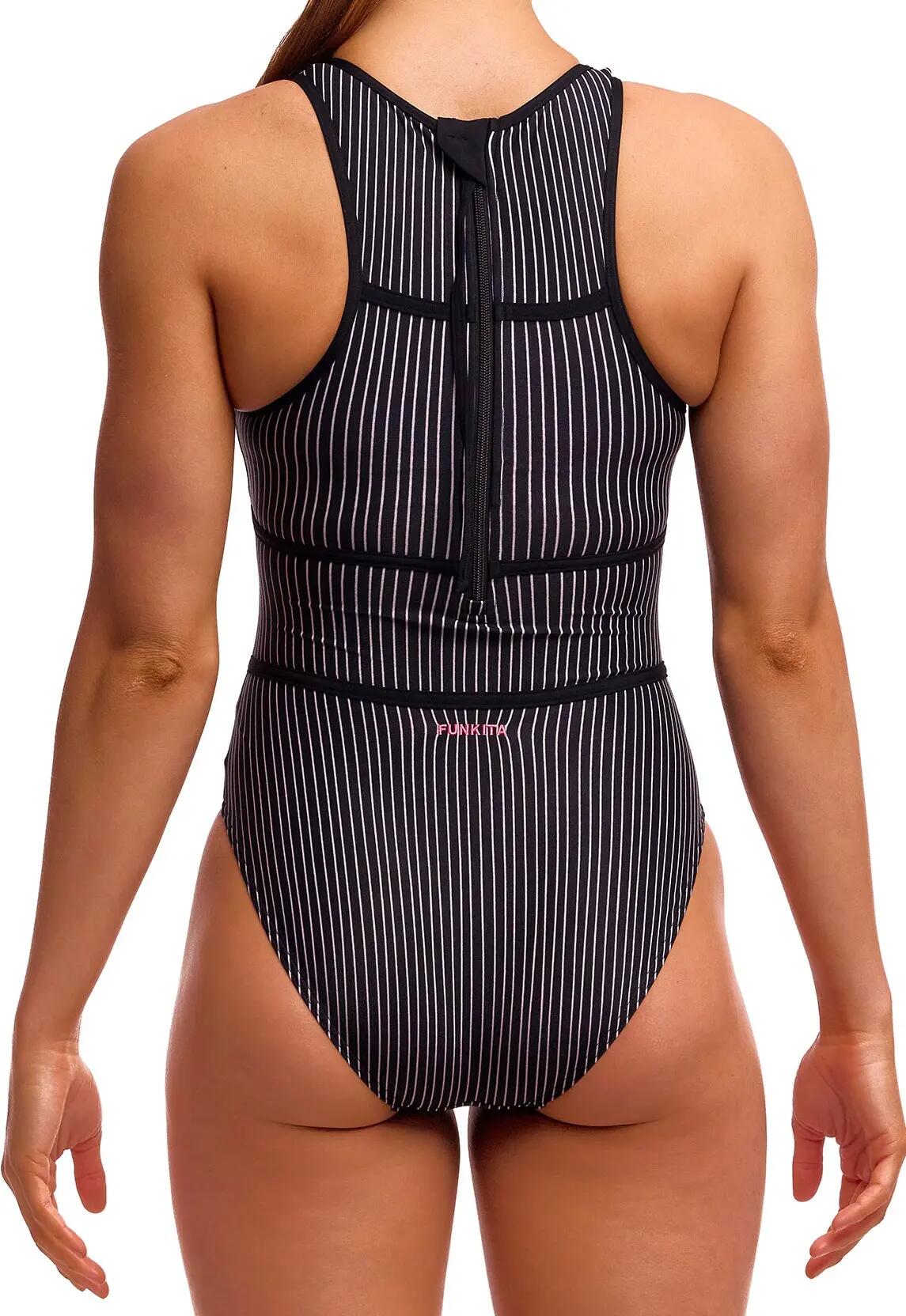 Strój pływacki Funkita Pin Stripe Hi Flyer zapinany na suwak 2/7