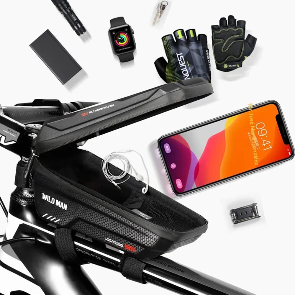 Sacoche pour cadre de vélo avec porte-téléphone étanche WILD MAN 5/6