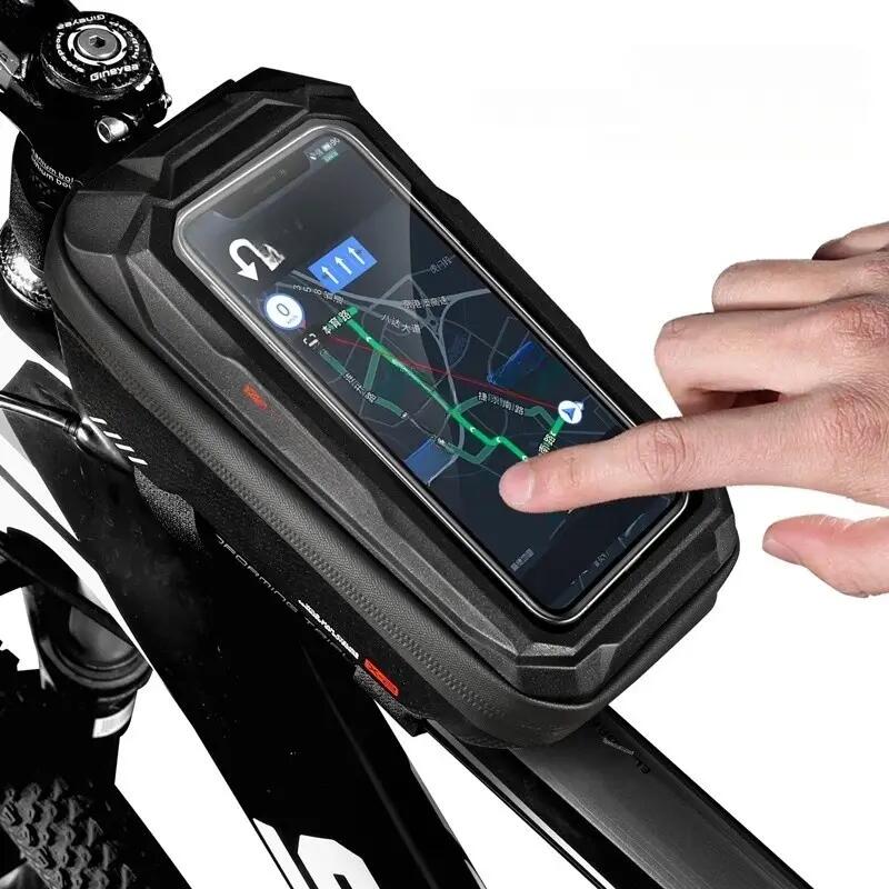 Sacoche pour cadre de vélo avec porte-téléphone étanche WILD MAN 3/6