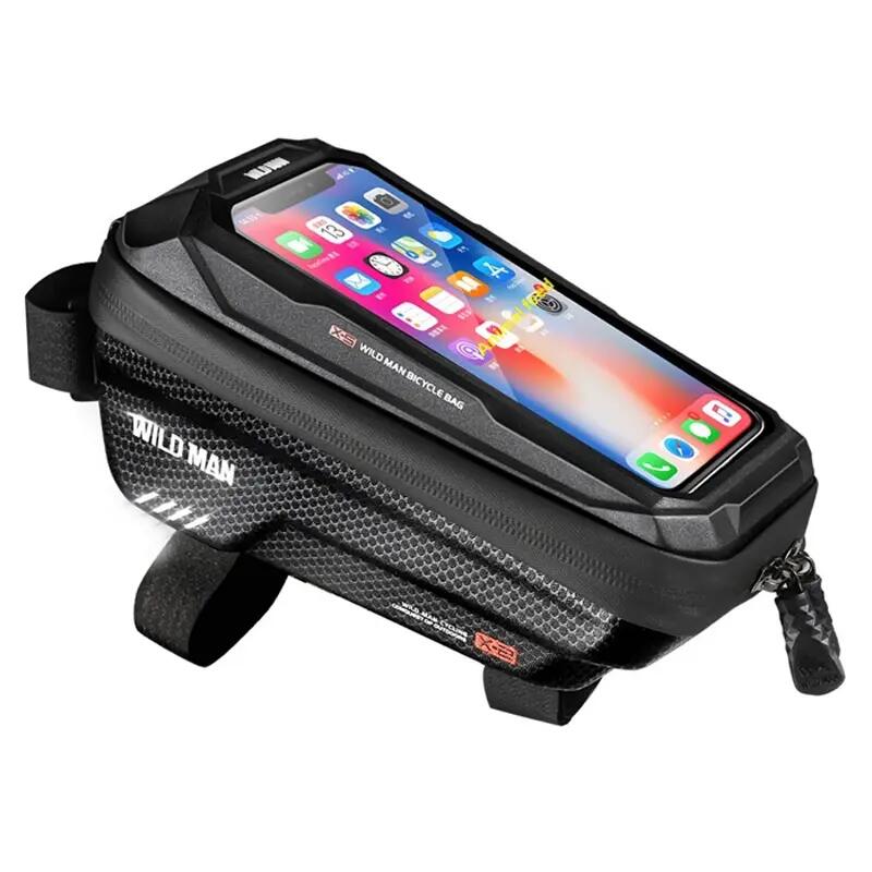 Sacoche pour cadre de vélo avec porte-téléphone étanche WILD MAN 2/6