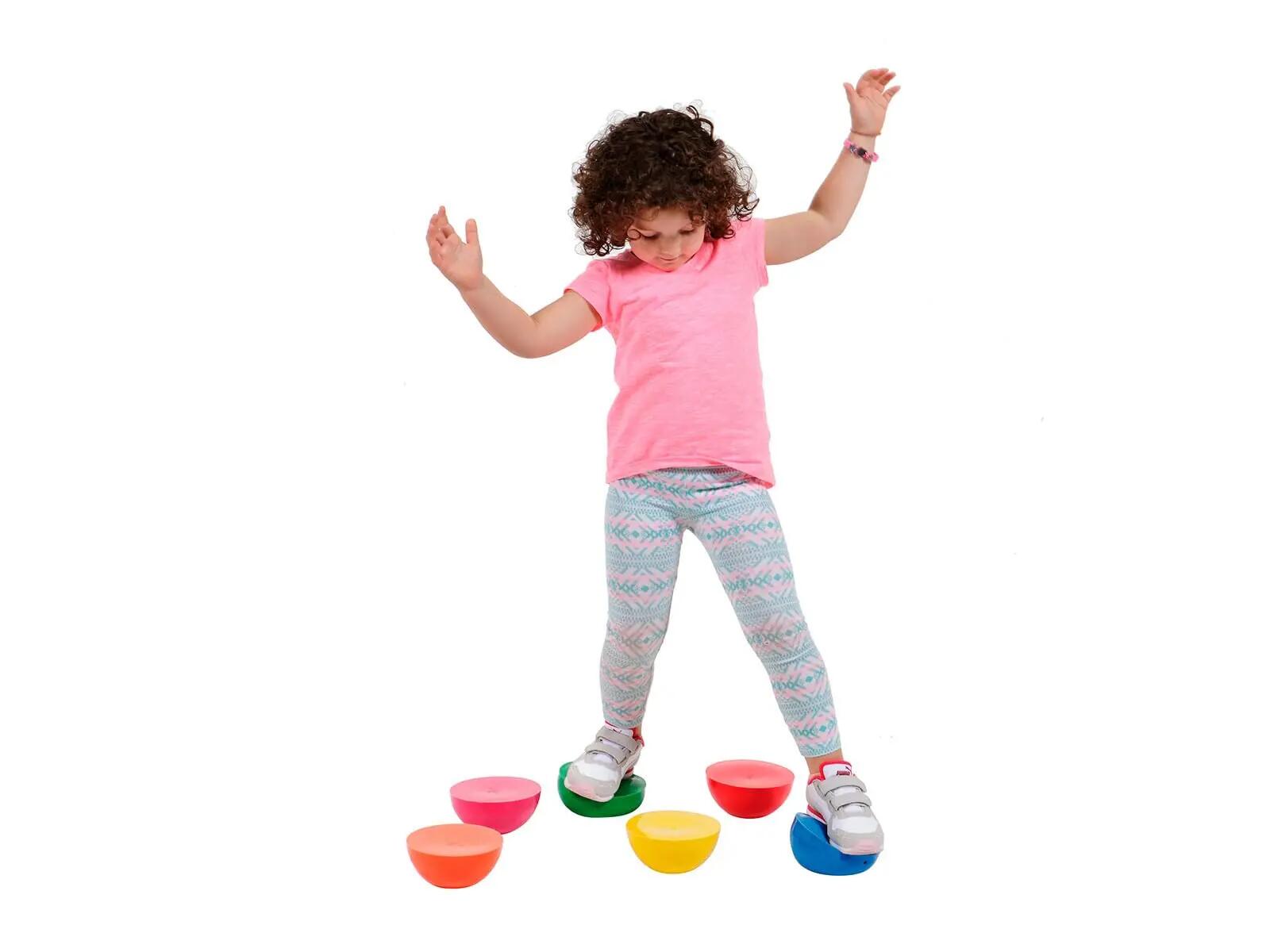 Gymnic Junior Stones Set 6 semisfere propriocettive Ø 14 cm percorsi motori 5/7