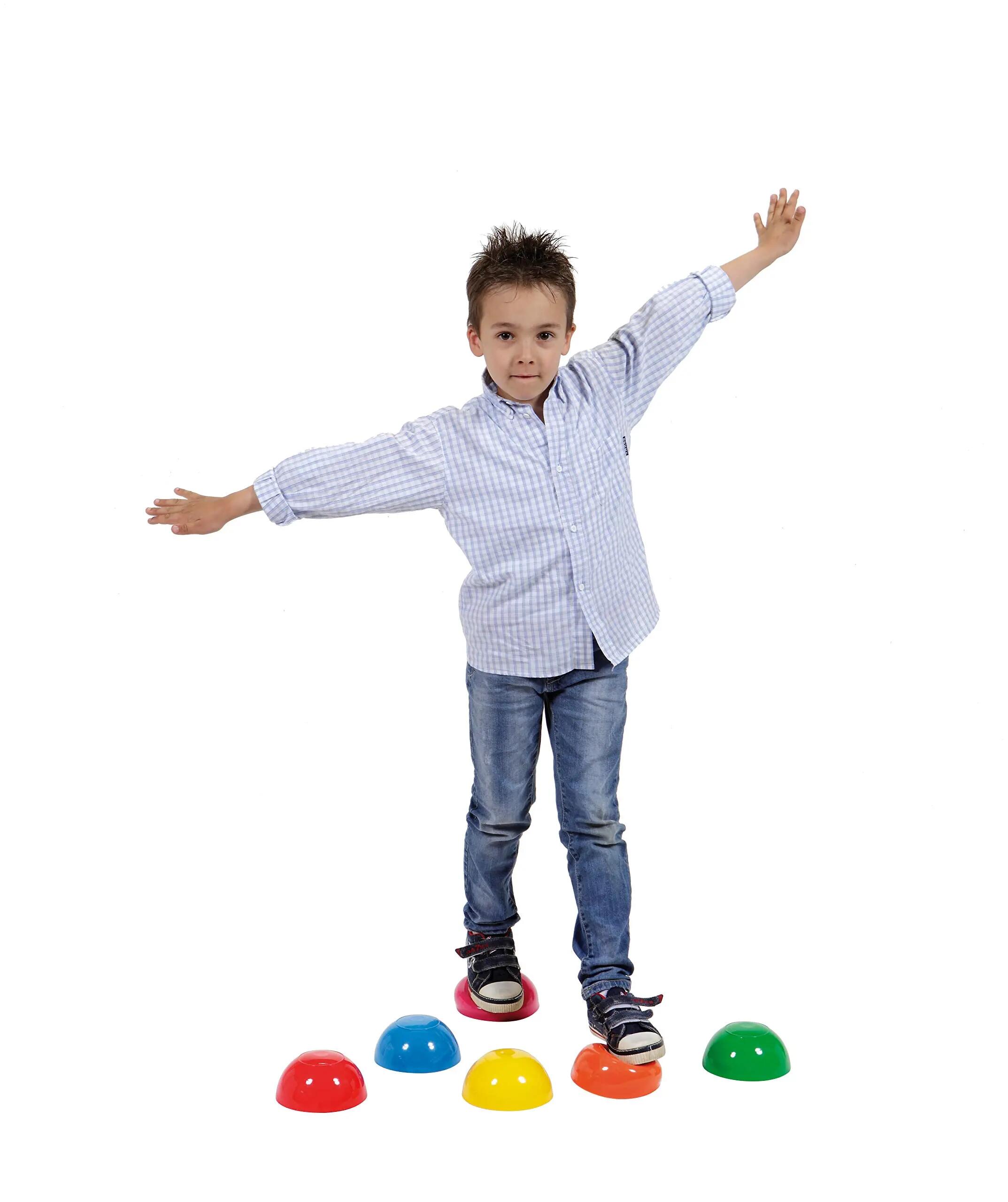 Gymnic Junior Stones Set 6 semisfere propriocettive Ø 14 cm percorsi motori 4/7