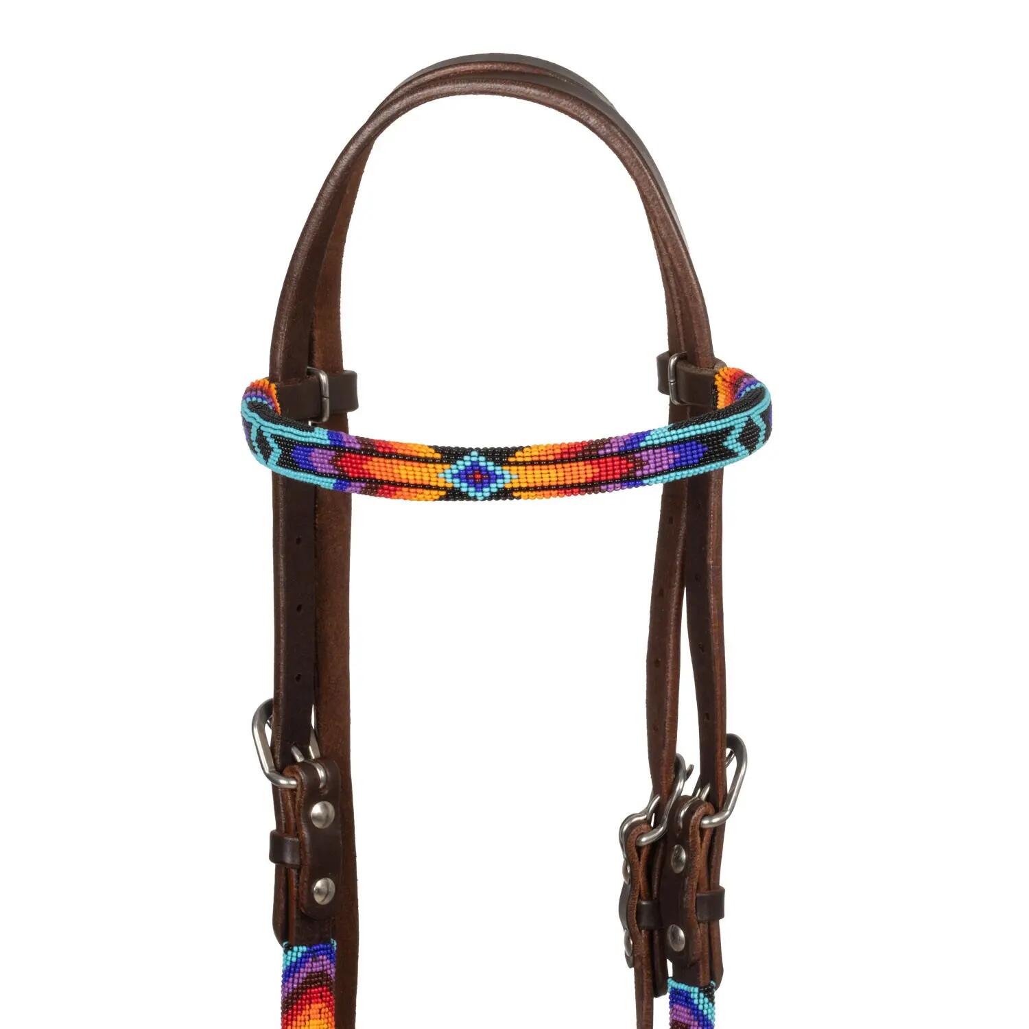 Bride western serape perlée huilée 6/6