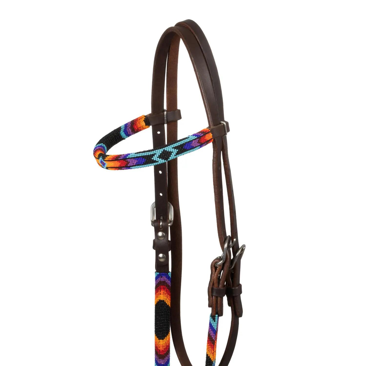 Bride western serape perlée huilée 3/6