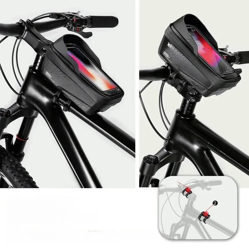 Fietstas voor frame met telefoonhouder WILD MAN 3/6