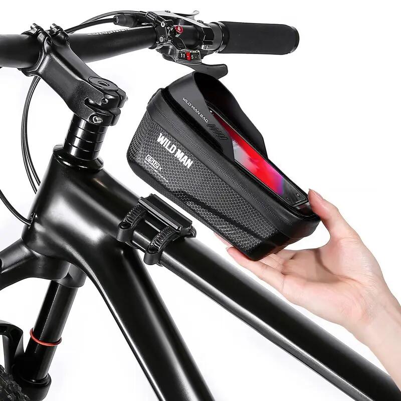 Fietstas voor frame met telefoonhouder WILD MAN 2/6