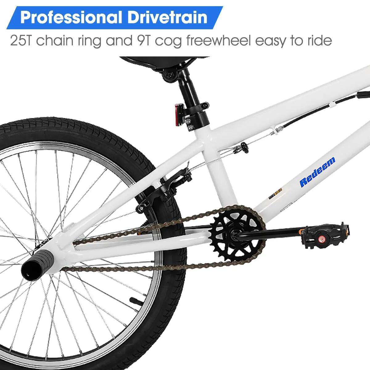 BMX Niño Niña Bicicleta Infantil 20 pulgadas Freestyle Monovelocidad 5/6