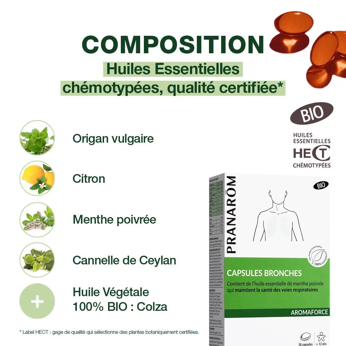 Capsules bronches - Huiles essentielles bio - 30 capsules 3/5