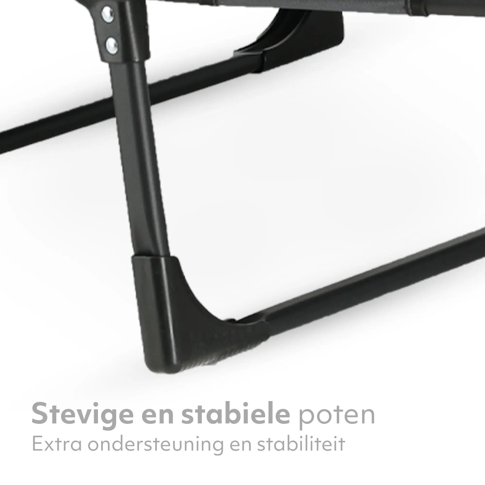 Mooiys Opvouwbaar Veldbed 1 persoons - Verstelbare Rugleuning - Grijs 5/5
