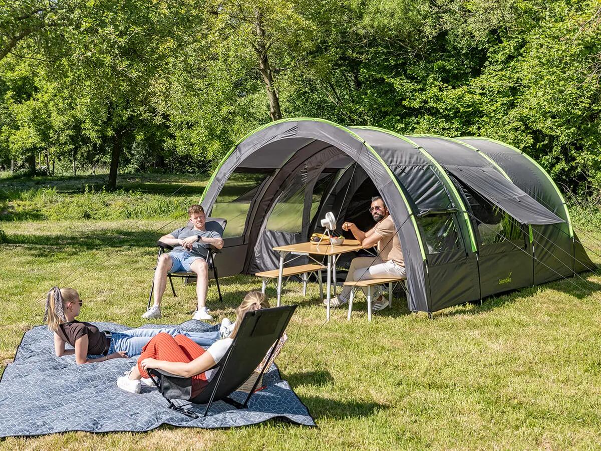Recondicionado - Tenda de campismo familiar túnel Kemi 4 - 2 cabinas escuras 2/15