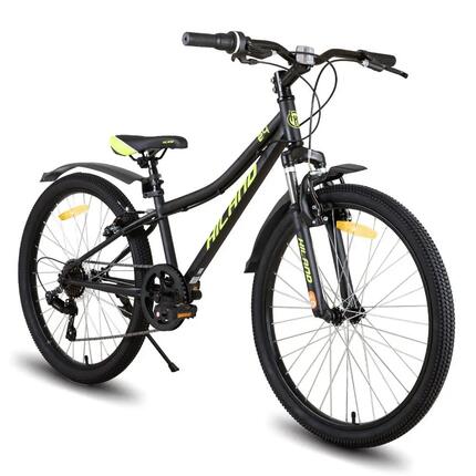 Jungen&Mädchen Rad Jugend-MTB 24 Zoll, 7 Gänge Federgabel V-Bremse Climber