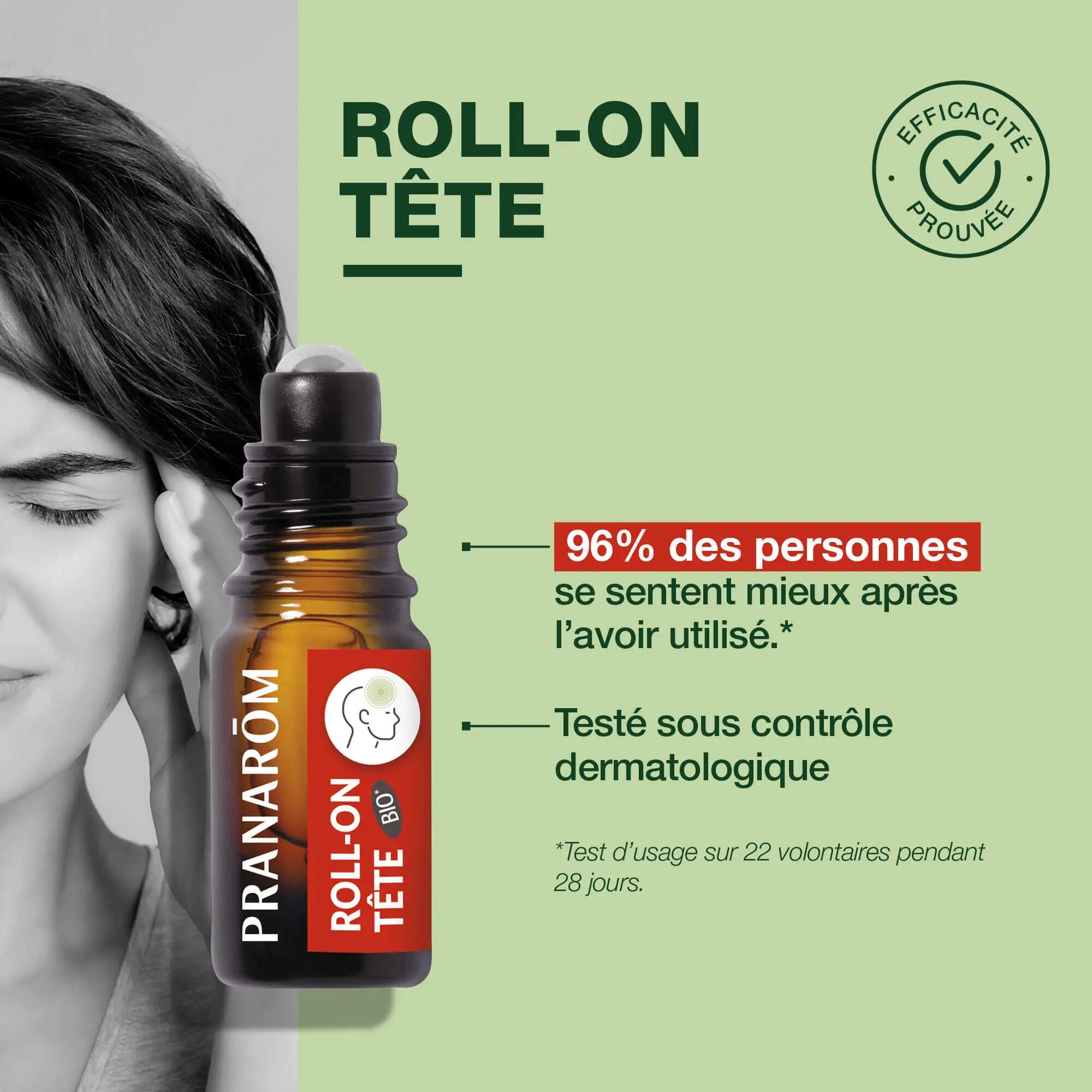 Roll-on maux de tête - Unisexe - Bio, effet froid 5 ml 3/5