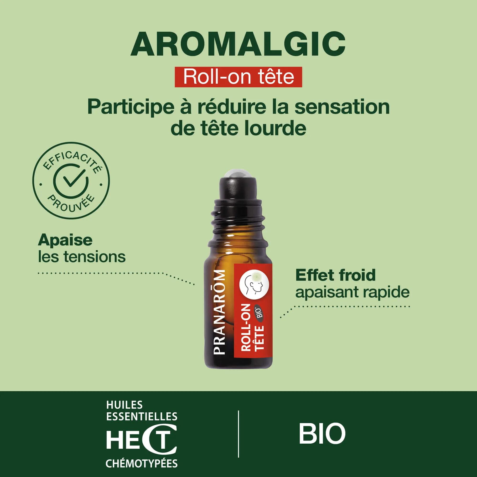 Roll-on maux de tête - Unisexe - Bio, effet froid 5 ml 2/5