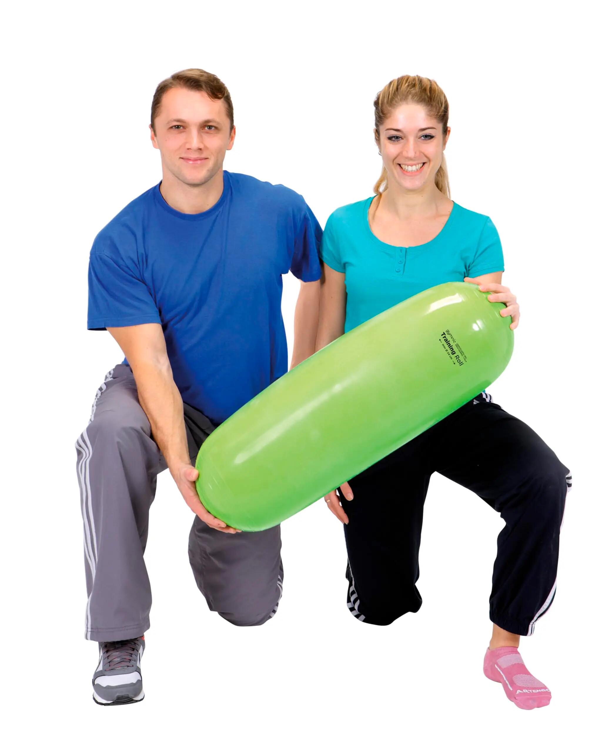 Gymnic Training Roll Roller Pilates gonfiabile Ø 24x70 cm verde lime 7/7