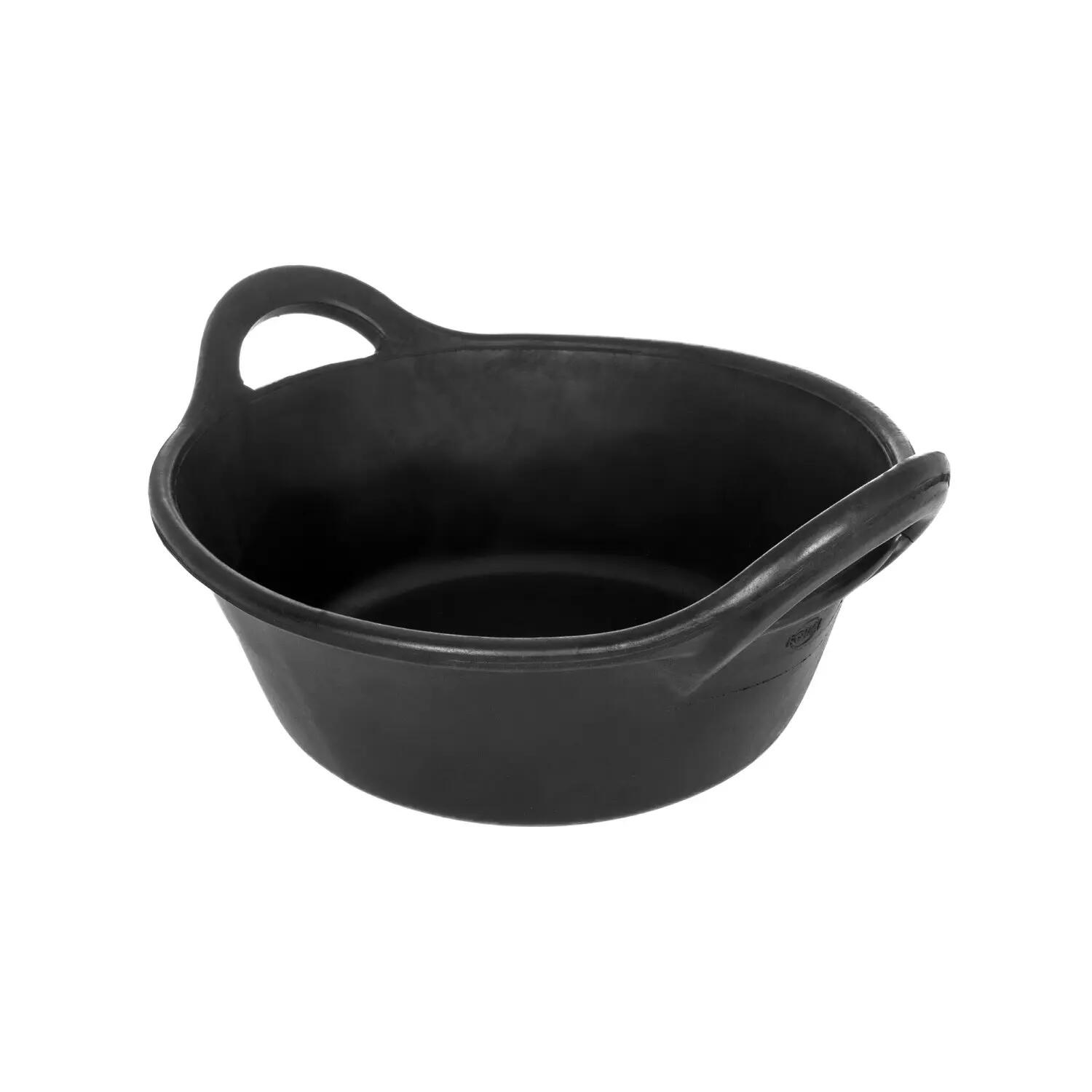 Mangiatoia tonda da terra con manici 20 litri 2/3