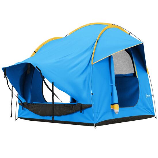 Tente de hayon SUV camping - Camping - Tunnel 5-6 places - 3 portes - Bleu