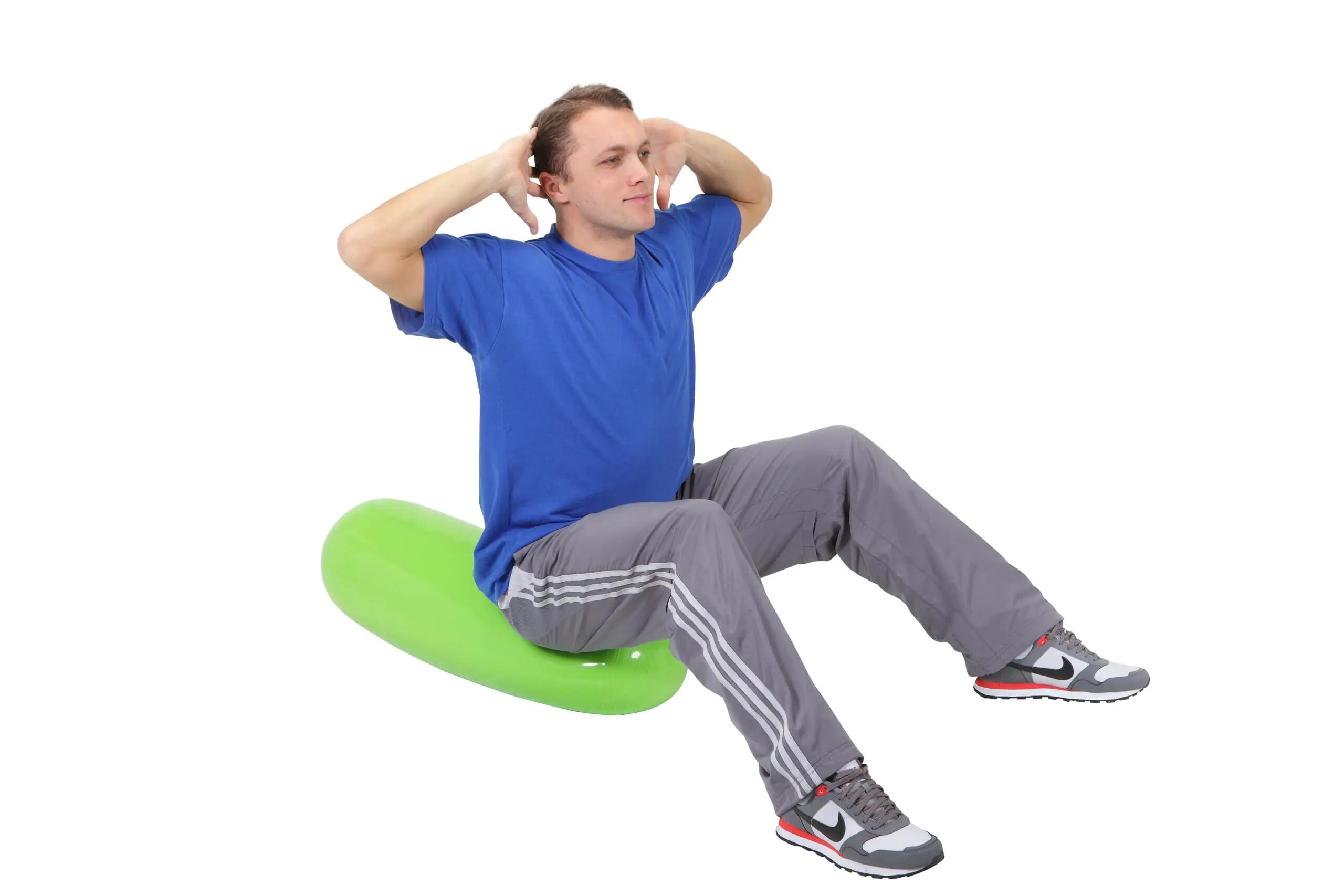 Gymnic Training Roll Roller Pilates gonfiabile Ø 24x70 cm verde lime 2/7