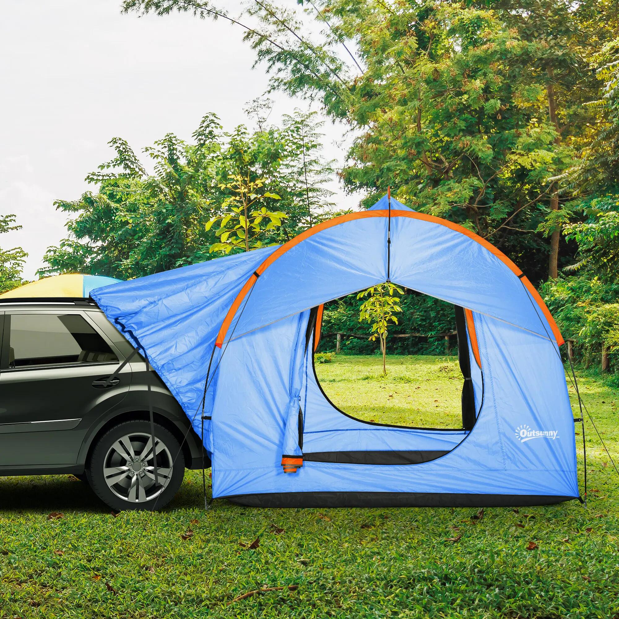 Tente de hayon SUV camping - Camping - Tunnel 5-6 places - 3 portes - Bleu 4/6