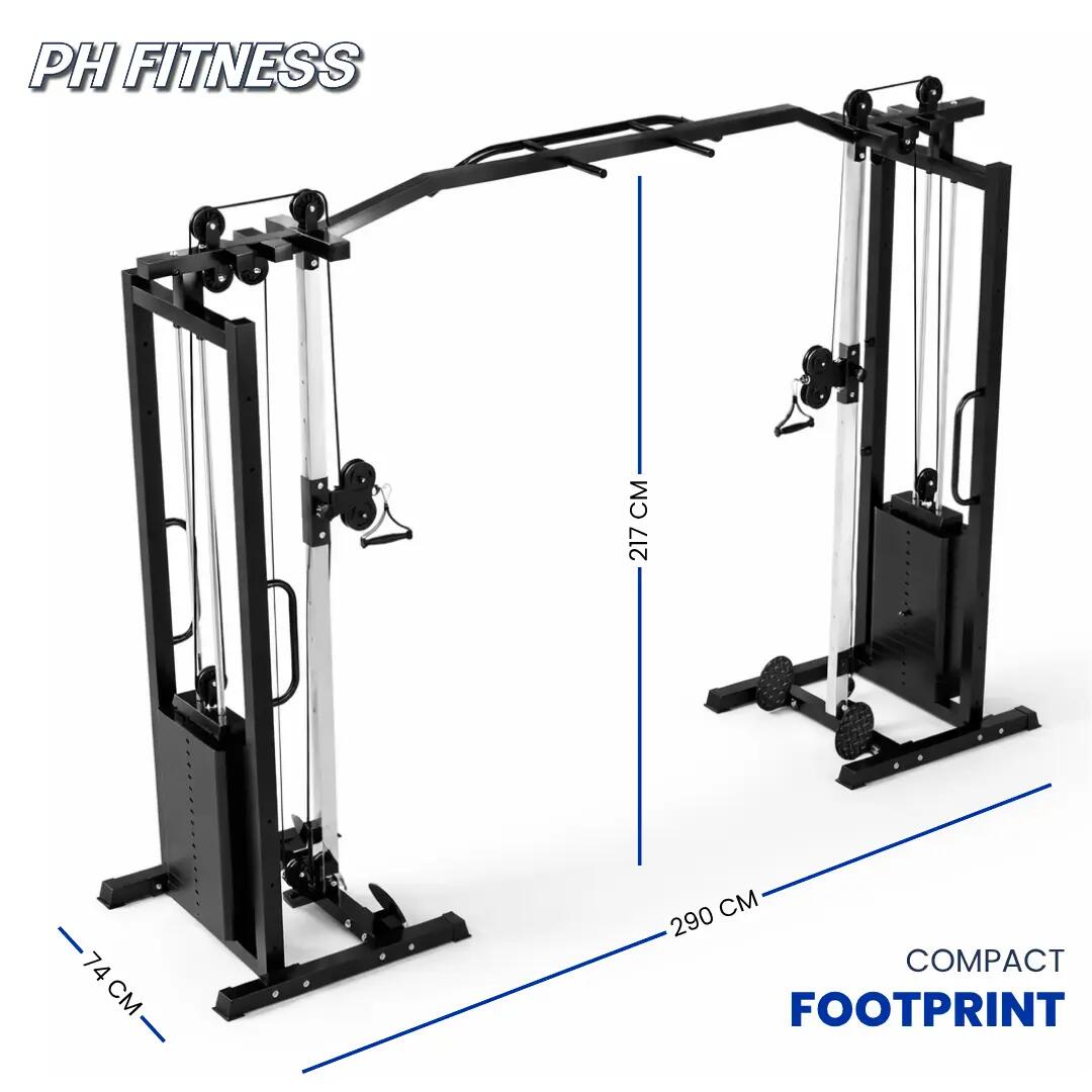Cable Crossover professionnel avec 2 piles de 100 kg 4/9