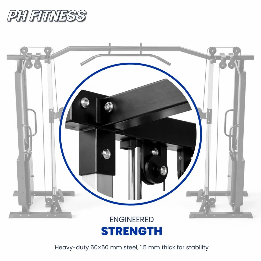 Cable Crossover professionnel avec 2 piles de 100 kg 3/9