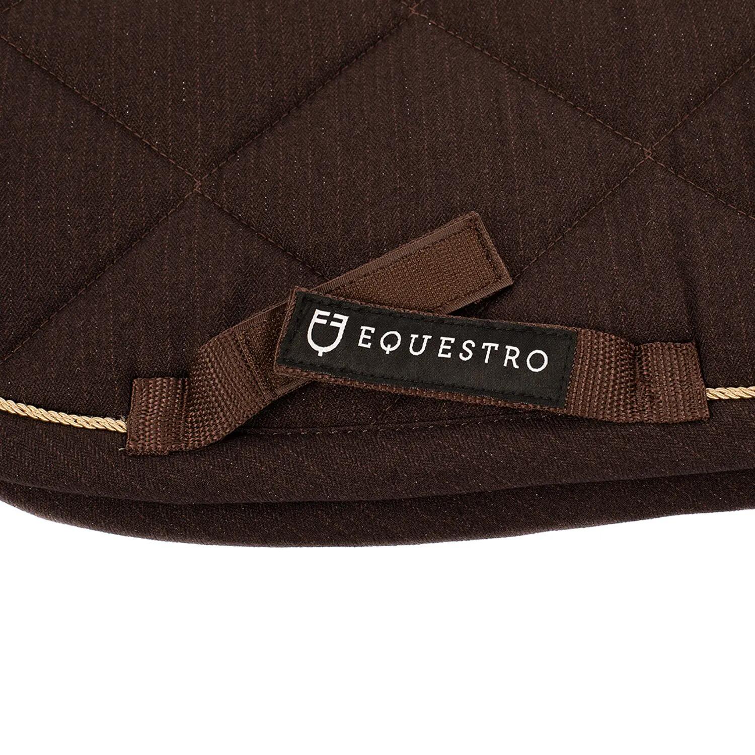 Sottosella da salto in cotone con passamaneria e logo 5/5