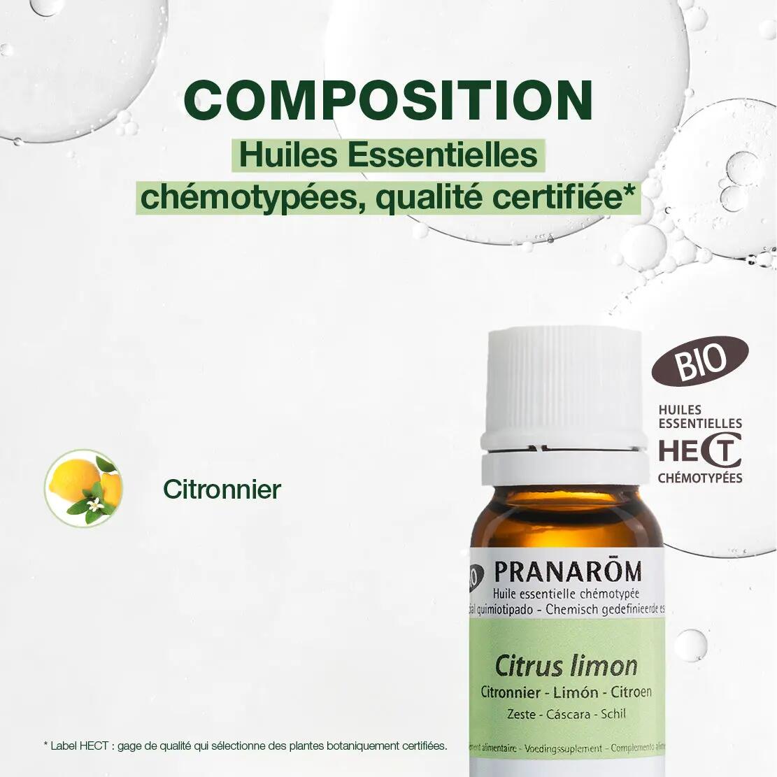 Huile essentielle citronnier bio - 10 ml - digestion, diffusion 3/5