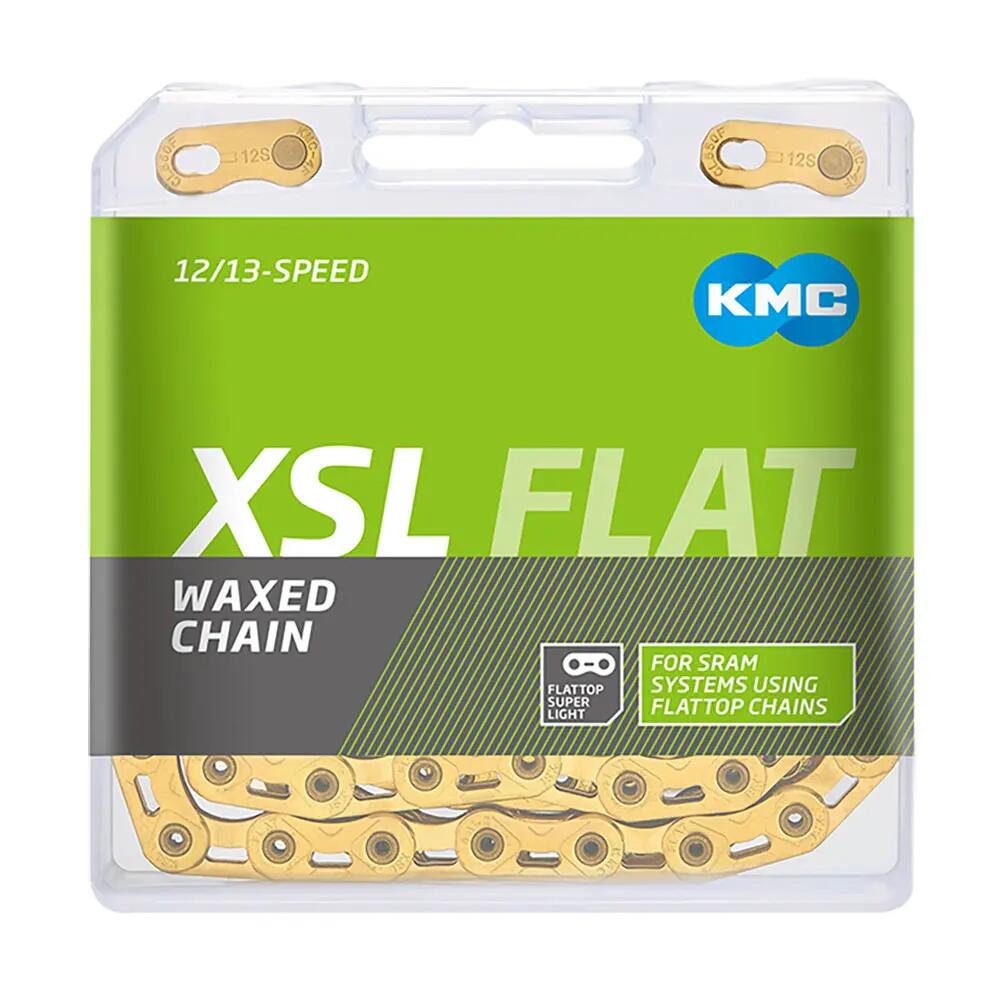 KMC X Flat SL Pre-Waxed SRAM 12/13x Chain Gold 12,13 Speed 2/4
