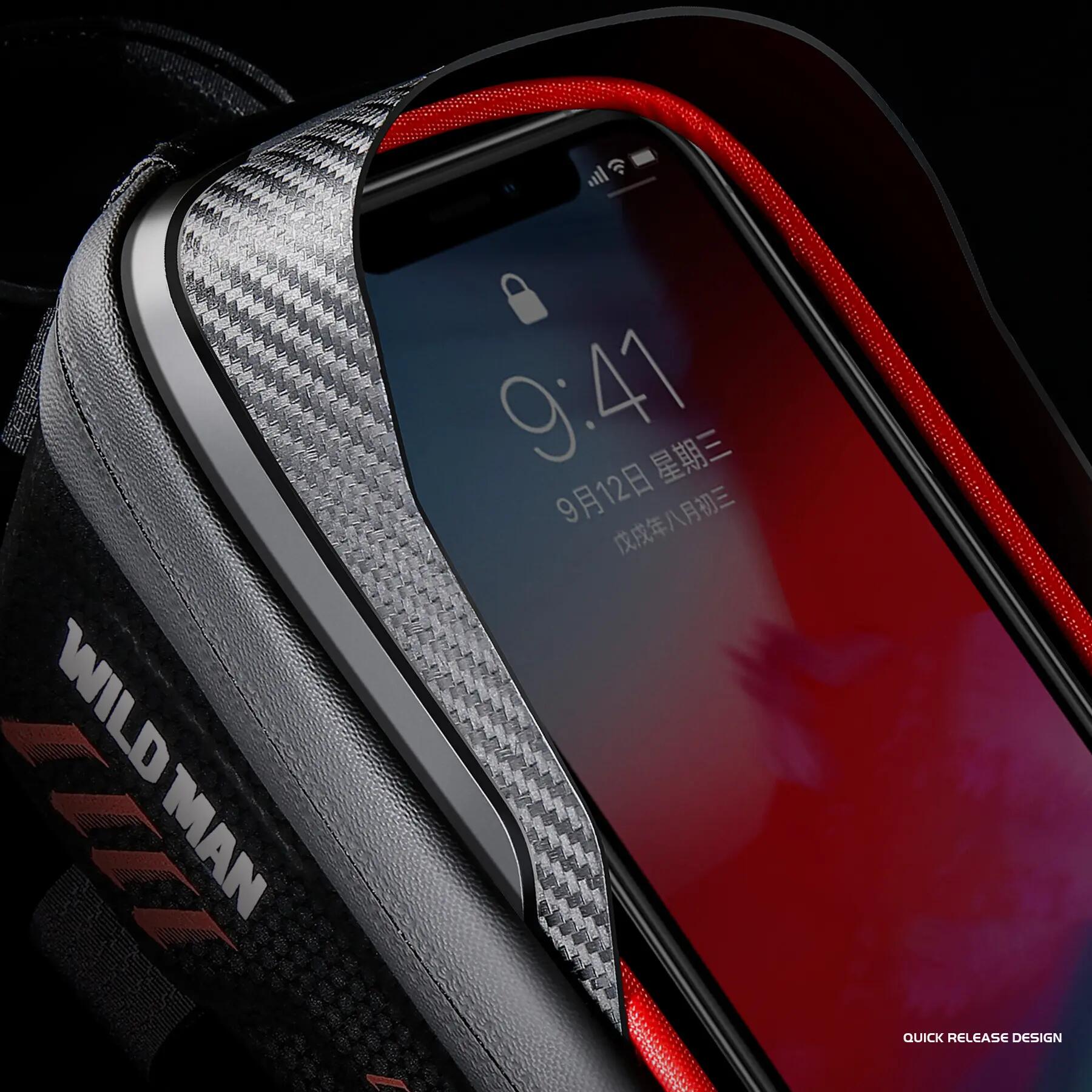 Fietstas voor frame met waterdichte telefoonhouder WILD MAN 4/6