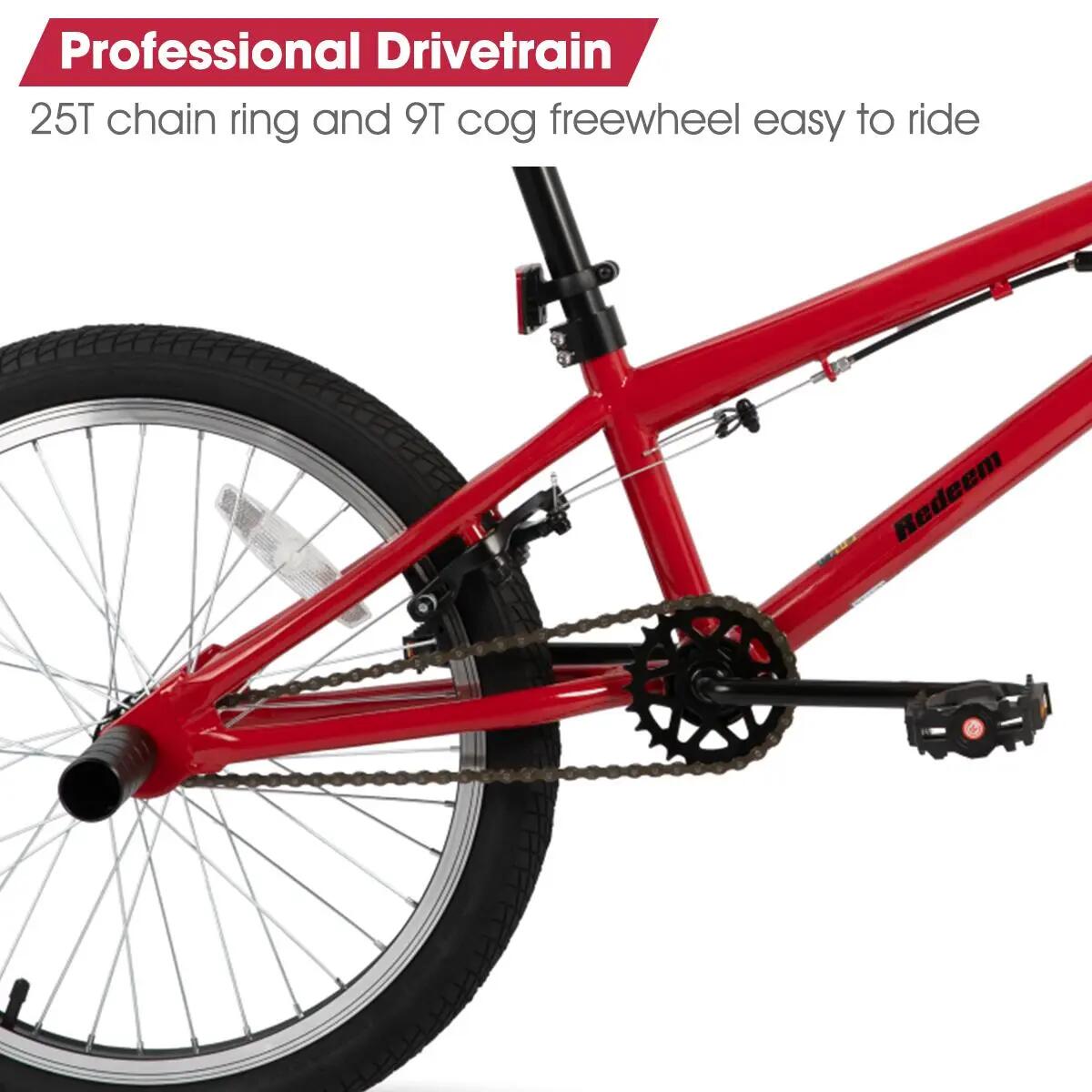 BMX Niño Niña Bicicleta Infantil 20 pulgadas Freestyle Monovelocidad 5/6