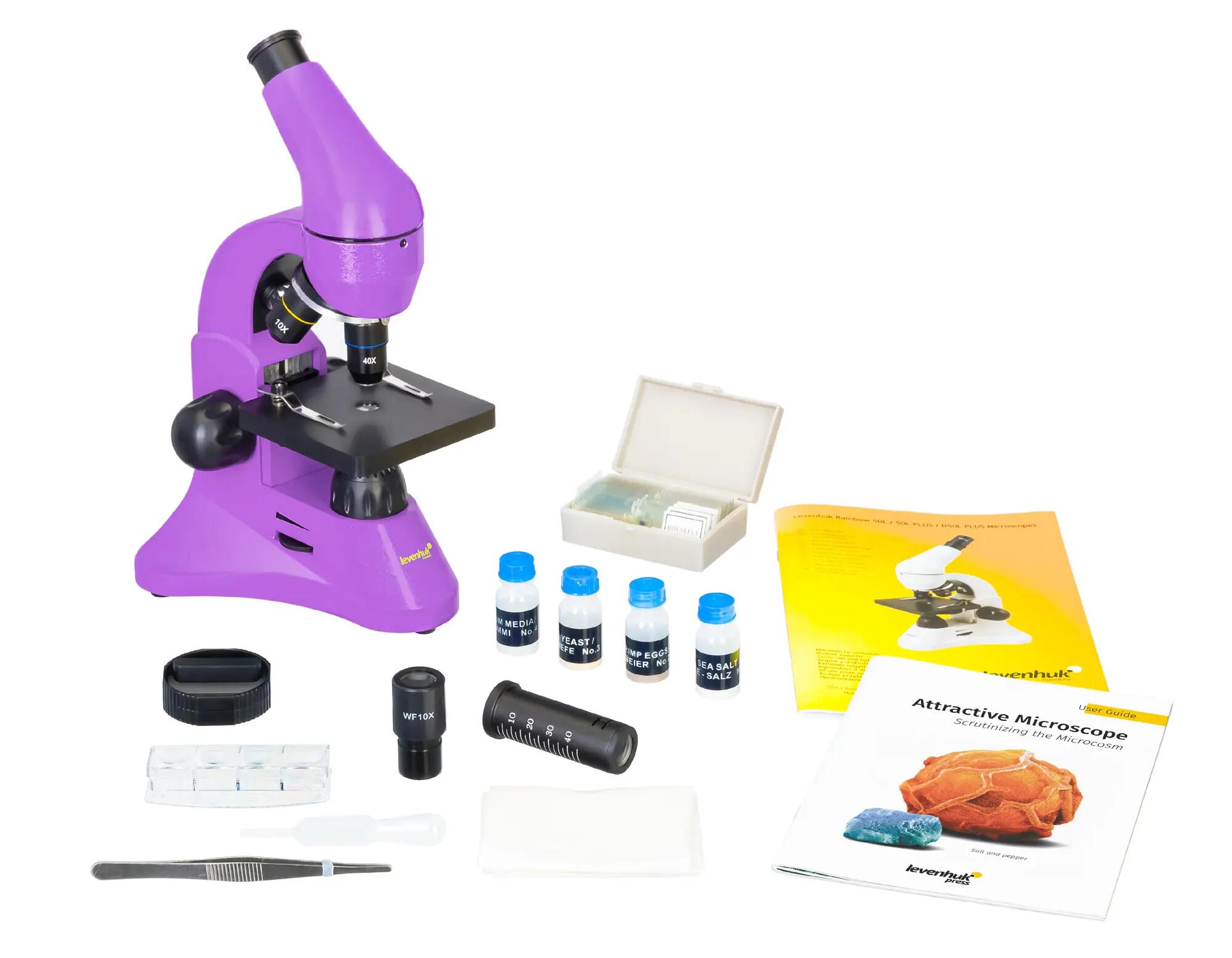 Microscopio biologico 40–800x - Levenhuk Rainbow 50L 5/6