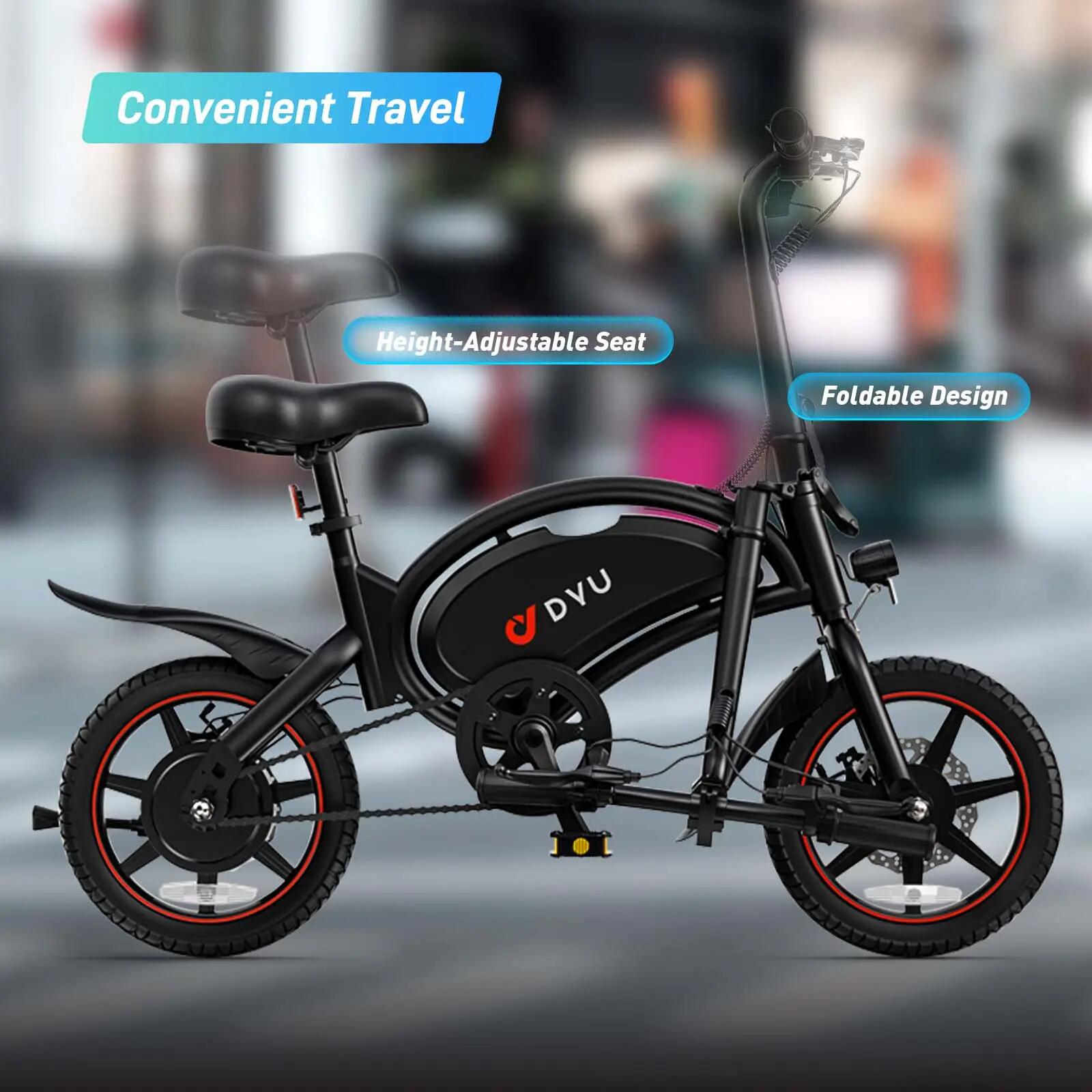 DYU D3S 14" opvouwbare elektrische fiets – alleen met trapondersteuning 6/7