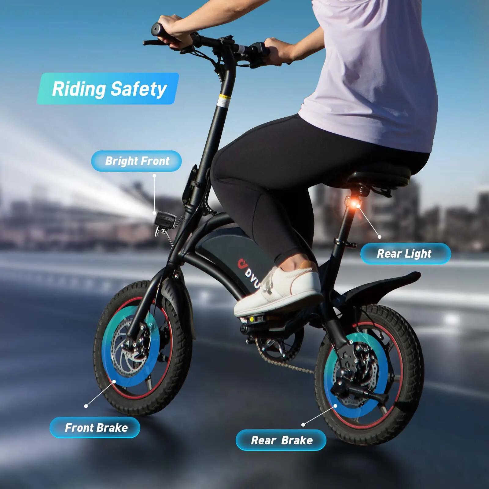DYU D3S 14" opvouwbare elektrische fiets – alleen met trapondersteuning 5/7